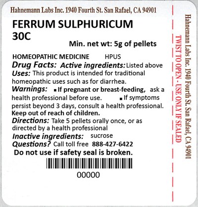 Ferrum Sulphuricum 30C 5g.jpg Ferrum Sulphuricum 30C 5g - Ferrum Sulphuricum 30C 5g